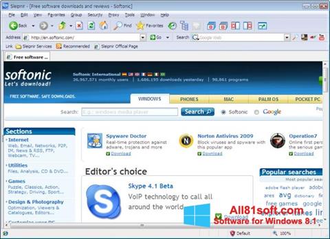 Снимка на екрана Sleipnir за Windows 8.1