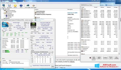 Снимка на екрана HWiNFO за Windows 8.1
