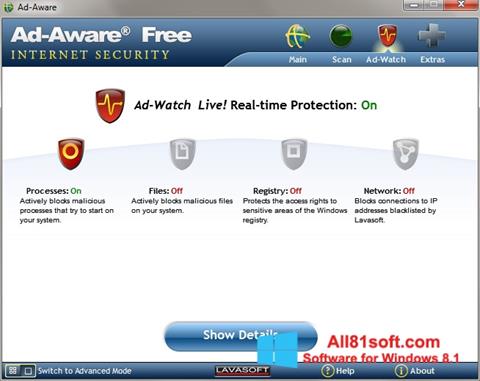 Снимка на екрана Ad-Aware за Windows 8.1