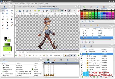 Снимка на екрана Synfig Studio за Windows 8.1