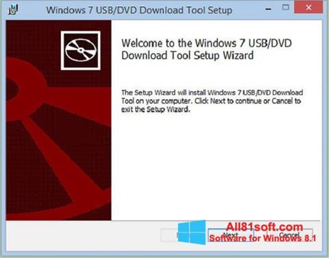 Снимка на екрана Windows 7 USB DVD Download Tool за Windows 8.1