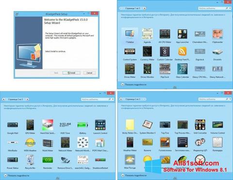 Снимка на екрана 8GadgetPack за Windows 8.1