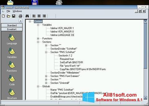 Снимка на екрана NSIS за Windows 8.1