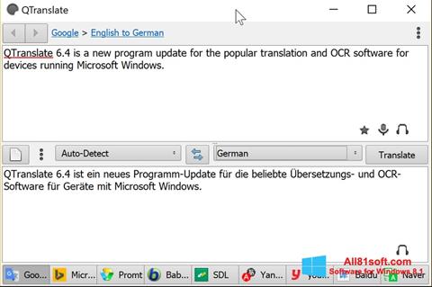 Снимка на екрана QTranslate за Windows 8.1