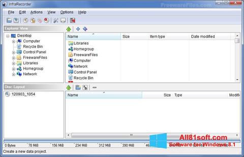 Снимка на екрана InfraRecorder за Windows 8.1