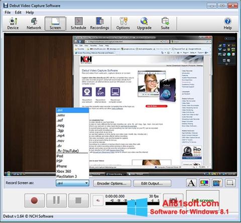 Снимка на екрана Debut Video Capture за Windows 8.1