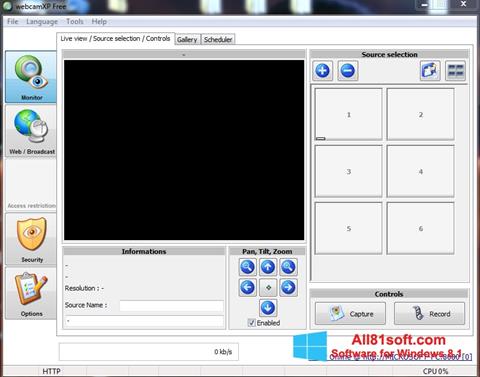 Снимка на екрана webcamXP за Windows 8.1