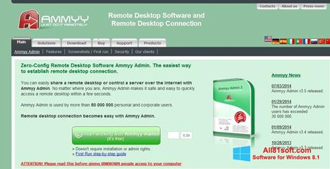 Снимка на екрана Ammyy Admin за Windows 8.1