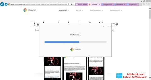 Снимка на екрана Google Chrome Offline Installer за Windows 8.1