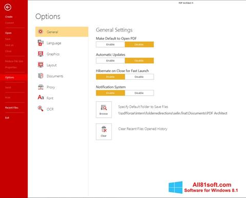 Снимка на екрана PDF Architect за Windows 8.1