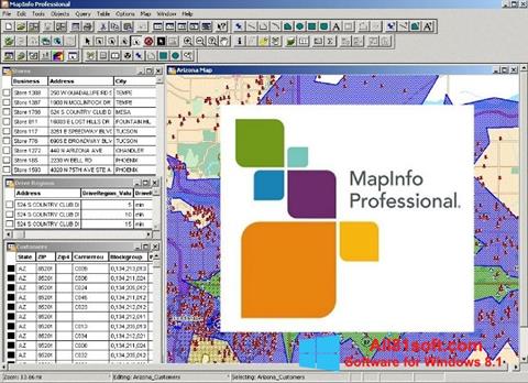 Снимка на екрана MapInfo Professional за Windows 8.1