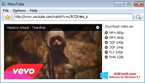 Снимка на екрана MassTube за Windows 8.1