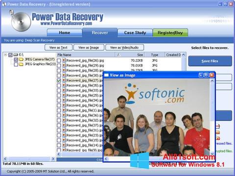Снимка на екрана Power Data Recovery за Windows 8.1