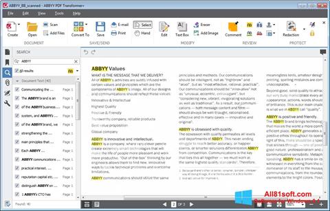 Снимка на екрана ABBYY PDF Transformer за Windows 8.1