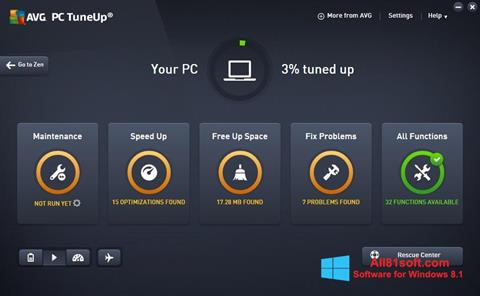 Снимка на екрана AVG PC Tuneup за Windows 8.1