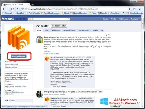 Снимка на екрана Facebook за Windows 8.1