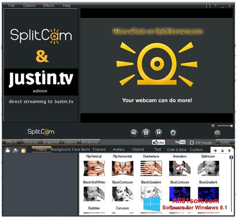 Снимка на екрана SplitCam за Windows 8.1