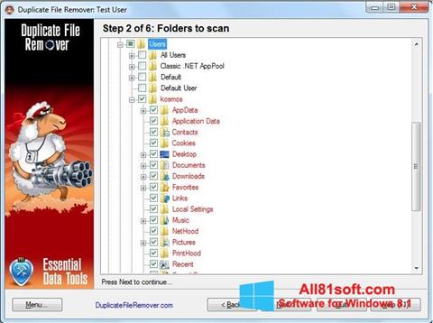 Снимка на екрана Duplicate File Remover за Windows 8.1