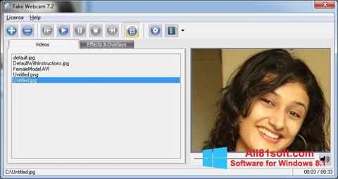 Снимка на екрана Fake Webcam за Windows 8.1