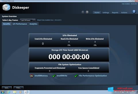 Снимка на екрана Diskeeper за Windows 8.1
