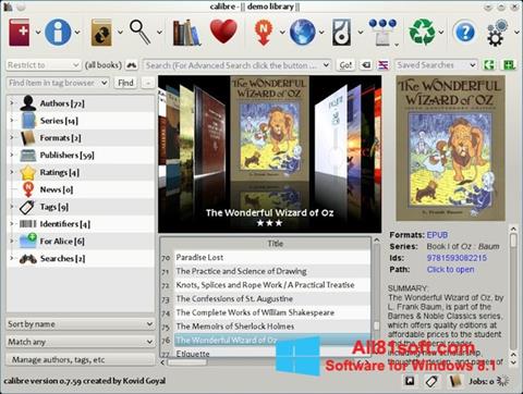 Снимка на екрана Calibre за Windows 8.1