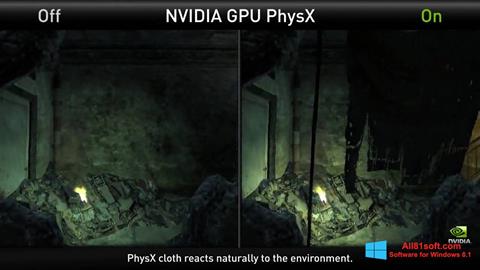 Снимка на екрана NVIDIA PhysX за Windows 8.1