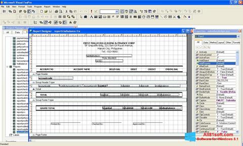 Снимка на екрана Microsoft Visual FoxPro за Windows 8.1