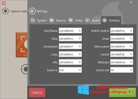 Снимка на екрана Icecream Screen Recorder за Windows 8.1