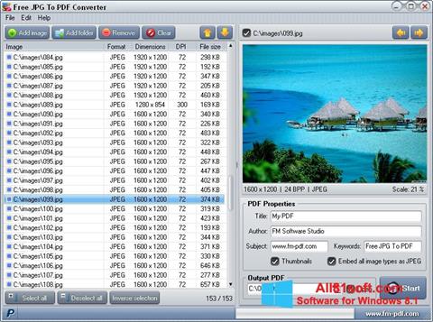 Снимка на екрана JPG to PDF Converter за Windows 8.1