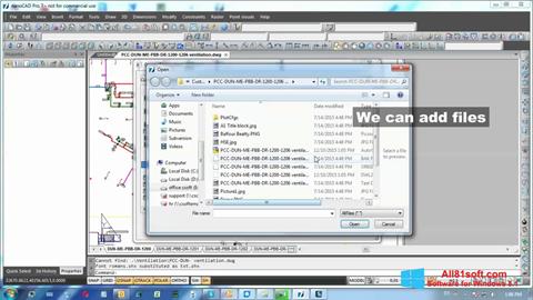Снимка на екрана nanoCAD за Windows 8.1