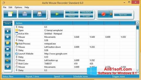 Снимка на екрана Mouse Recorder за Windows 8.1