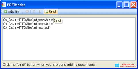 Снимка на екрана PDFBinder за Windows 8.1