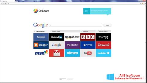 Снимка на екрана Orbitum за Windows 8.1