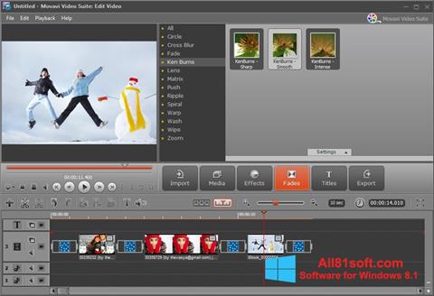 Снимка на екрана Movavi Video Suite за Windows 8.1