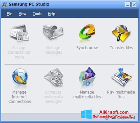 Снимка на екрана Samsung PC Studio за Windows 8.1
