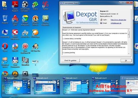Снимка на екрана Dexpot за Windows 8.1