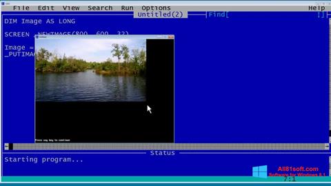 Снимка на екрана QBasic за Windows 8.1