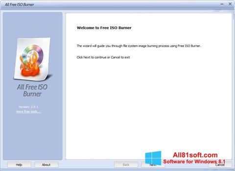 Снимка на екрана ISO Burner за Windows 8.1