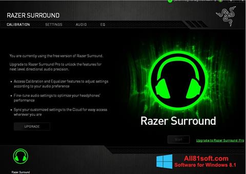 Снимка на екрана Razer Surround за Windows 8.1