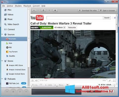 Снимка на екрана Miro за Windows 8.1