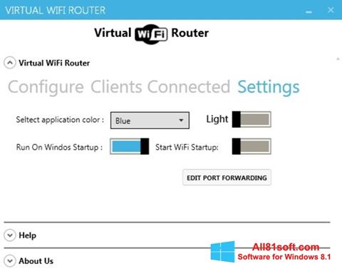 Снимка на екрана Virtual WiFi Router за Windows 8.1