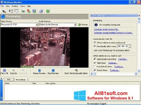 Снимка на екрана WebCam Monitor за Windows 8.1