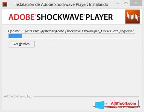 Снимка на екрана Shockwave Player за Windows 8.1