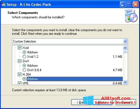 Снимка на екрана K-Lite Codec Pack за Windows 8.1