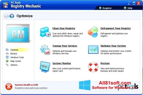 Снимка на екрана Registry Mechanic за Windows 8.1