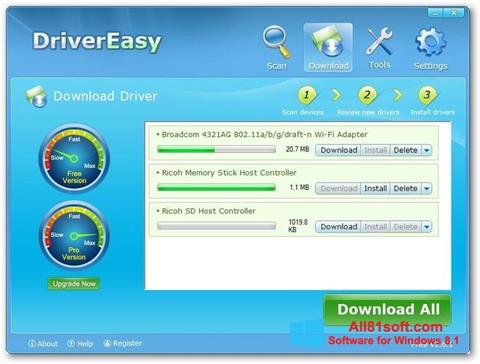 Снимка на екрана Driver Easy за Windows 8.1