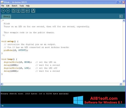 Снимка на екрана Arduino за Windows 8.1