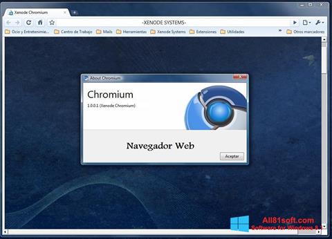 Снимка на екрана Chromium за Windows 8.1