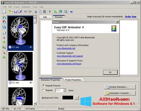 Снимка на екрана Easy GIF Animator за Windows 8.1