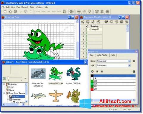 Снимка на екрана Toon Boom Studio за Windows 8.1